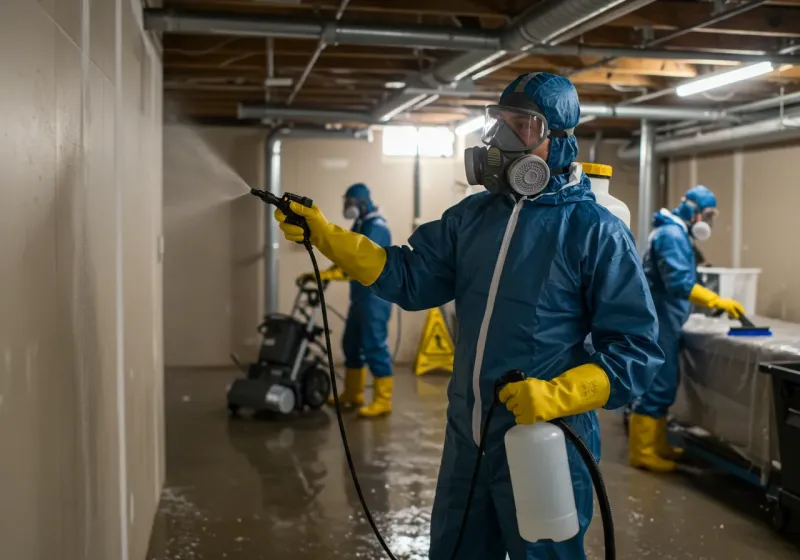 Basement Sanitization and Antimicrobial Treatment process in Tuscarawas County, OH